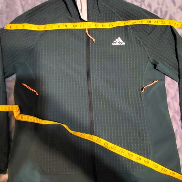 NWT Adidas Sm X-City Soft Shell Hooded Running Jacket Shadow Green - Picture 5 of 11
